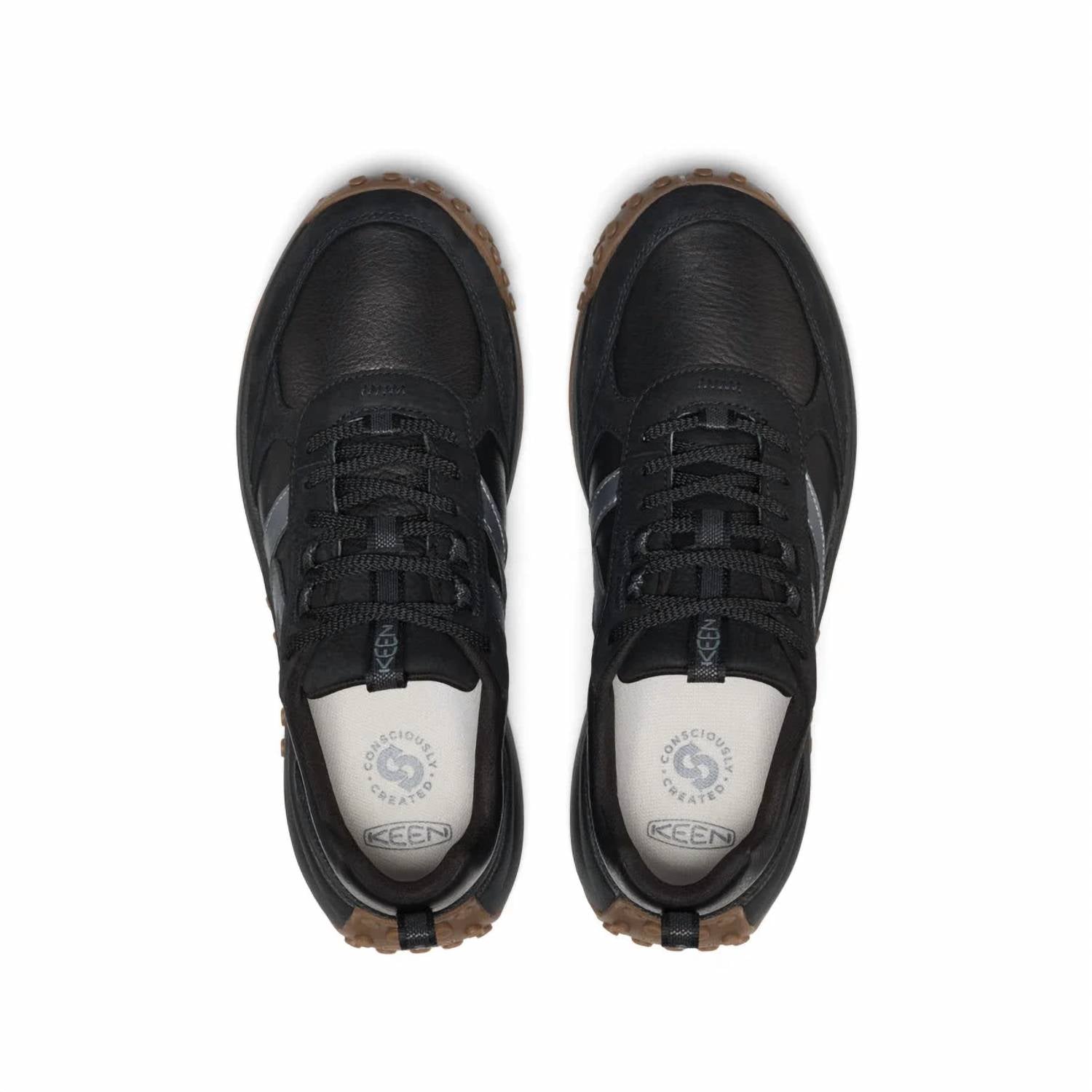 Tenis de hombre de cuero color negro