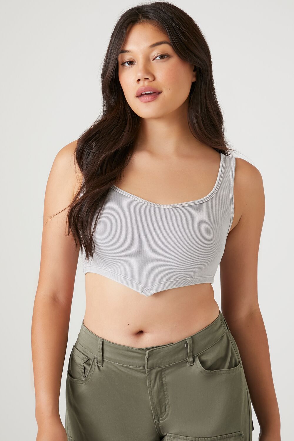 Camiseta sin mangas con tejido acanalado