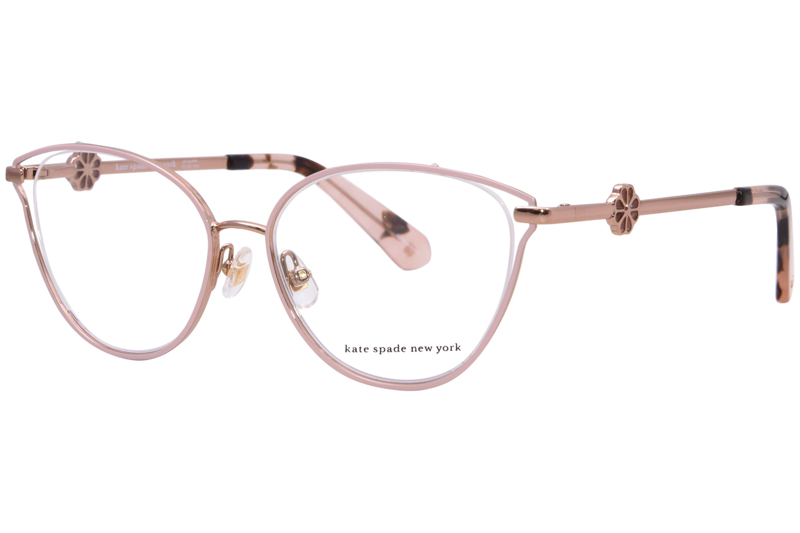 Montura para gafas de mujer 53 mm color oro rosa