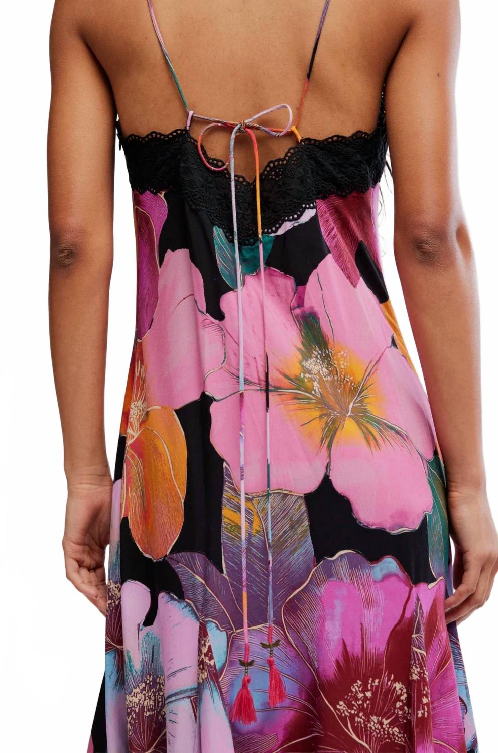 Vestido largo multicolor
