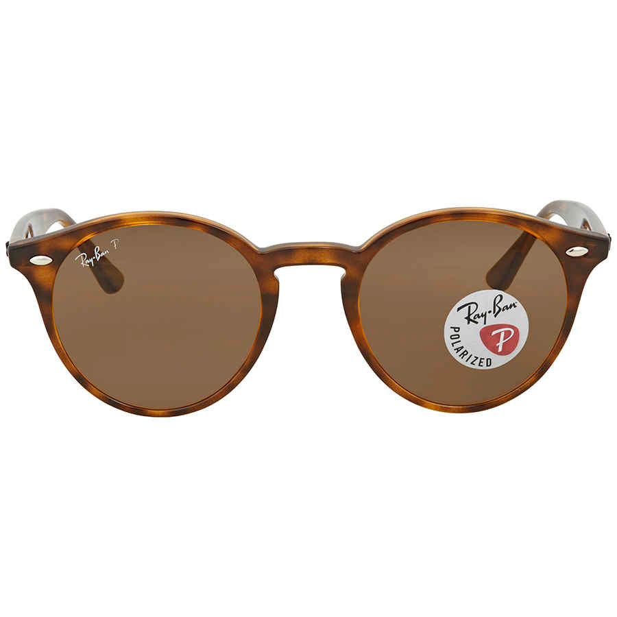 Gafas de sol de montura redonda con lentes polarizados color café