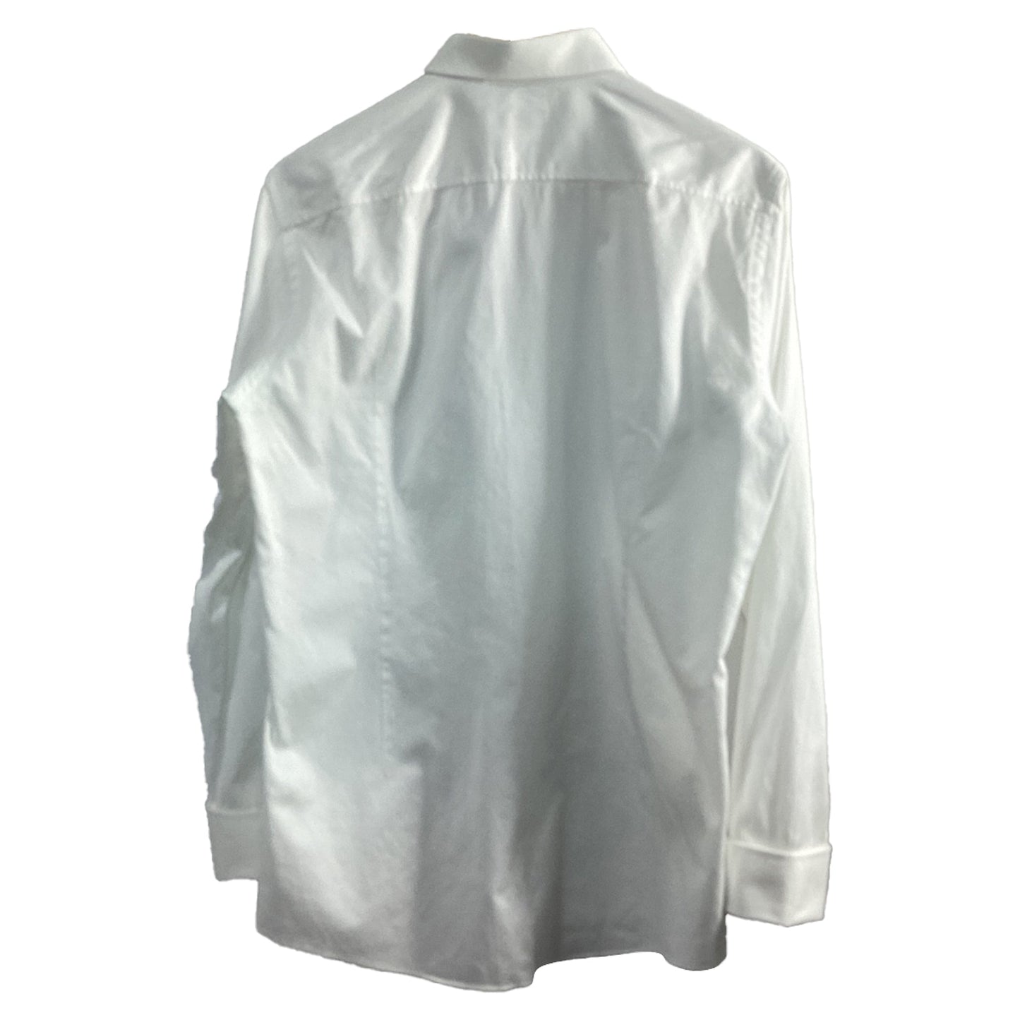 Camisa de algodón de corte ajustado color blanco
