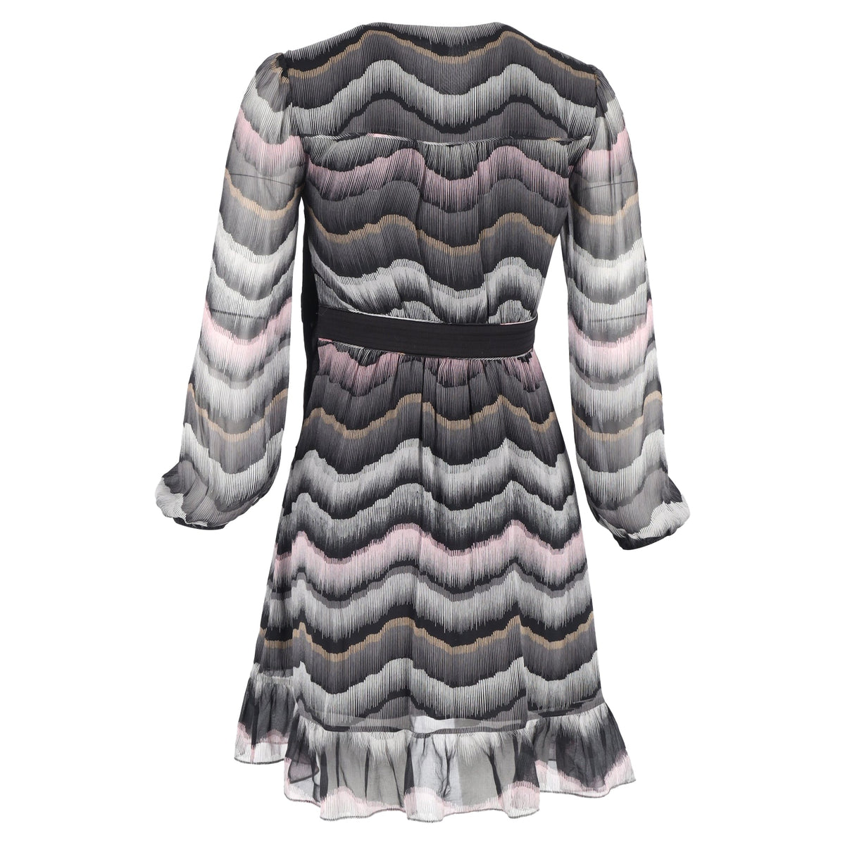 Vestido de seda con estampado multicolor