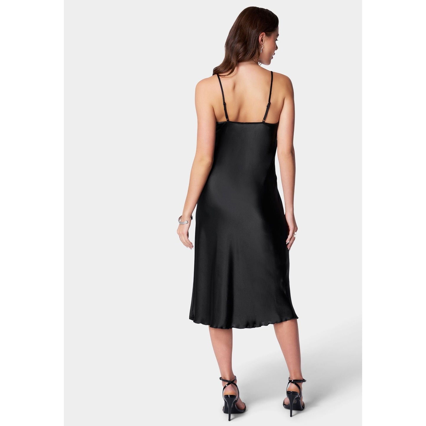 Vestido de mujer de satén midi