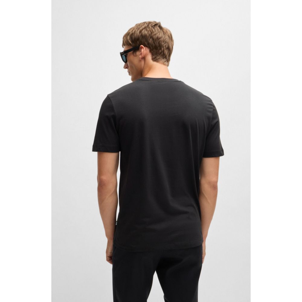 Camiseta de algodón con tejido acanalado