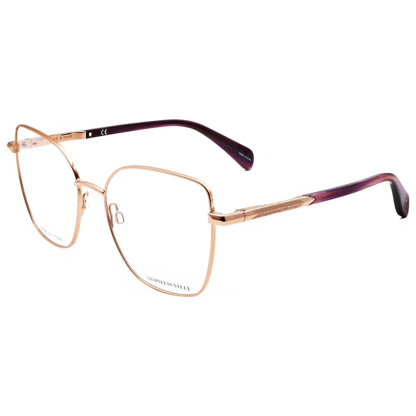 Montura para gafas de mujer 53 mm color rojo y dorado