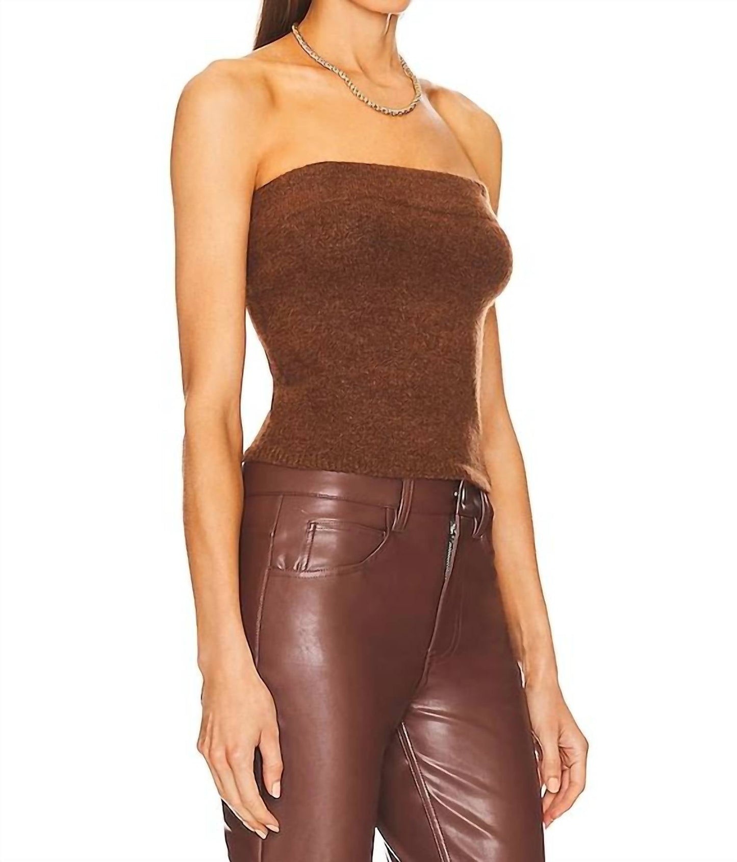 Top de mezcla de lana
