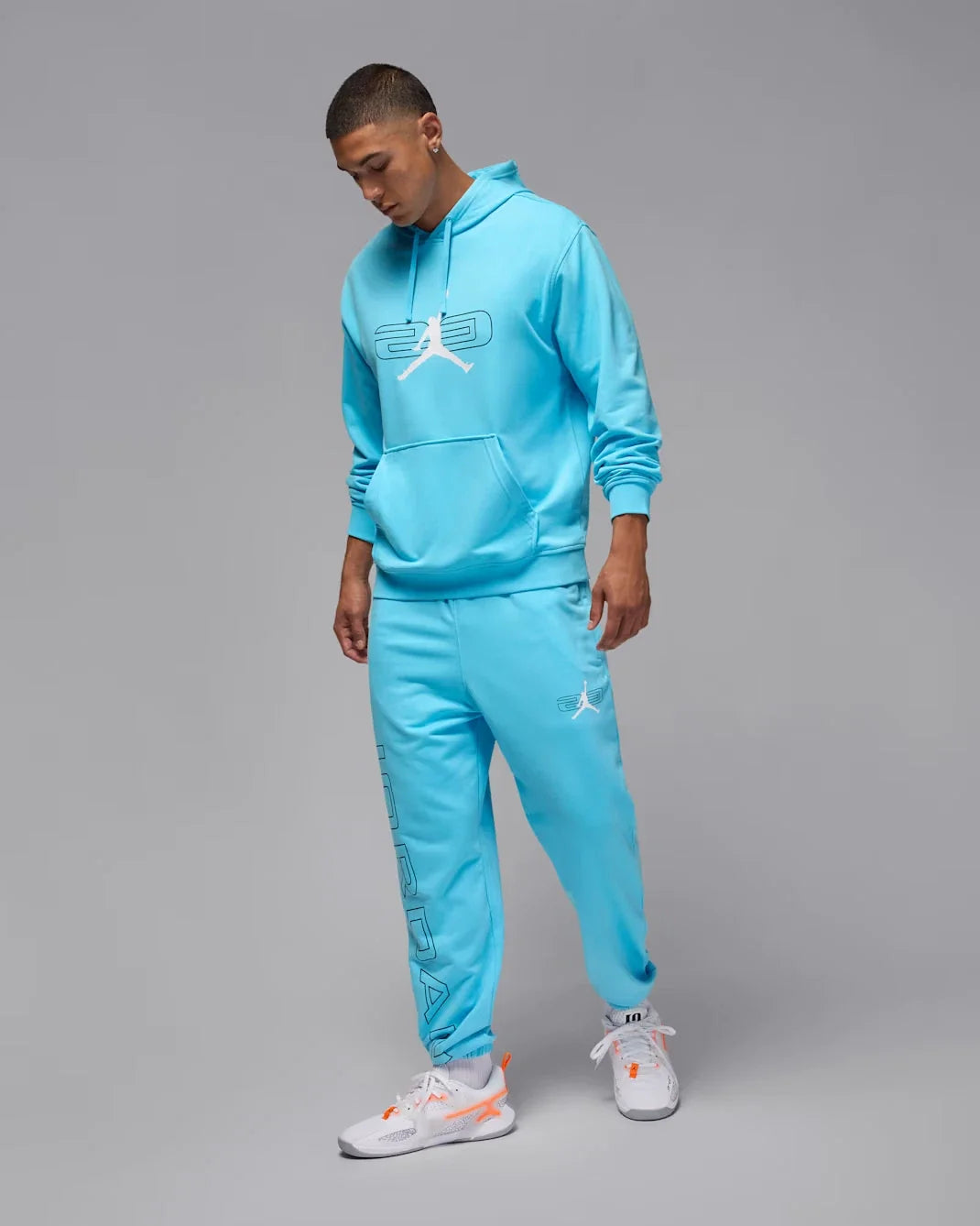 Buzo con capucha de hombre color azul