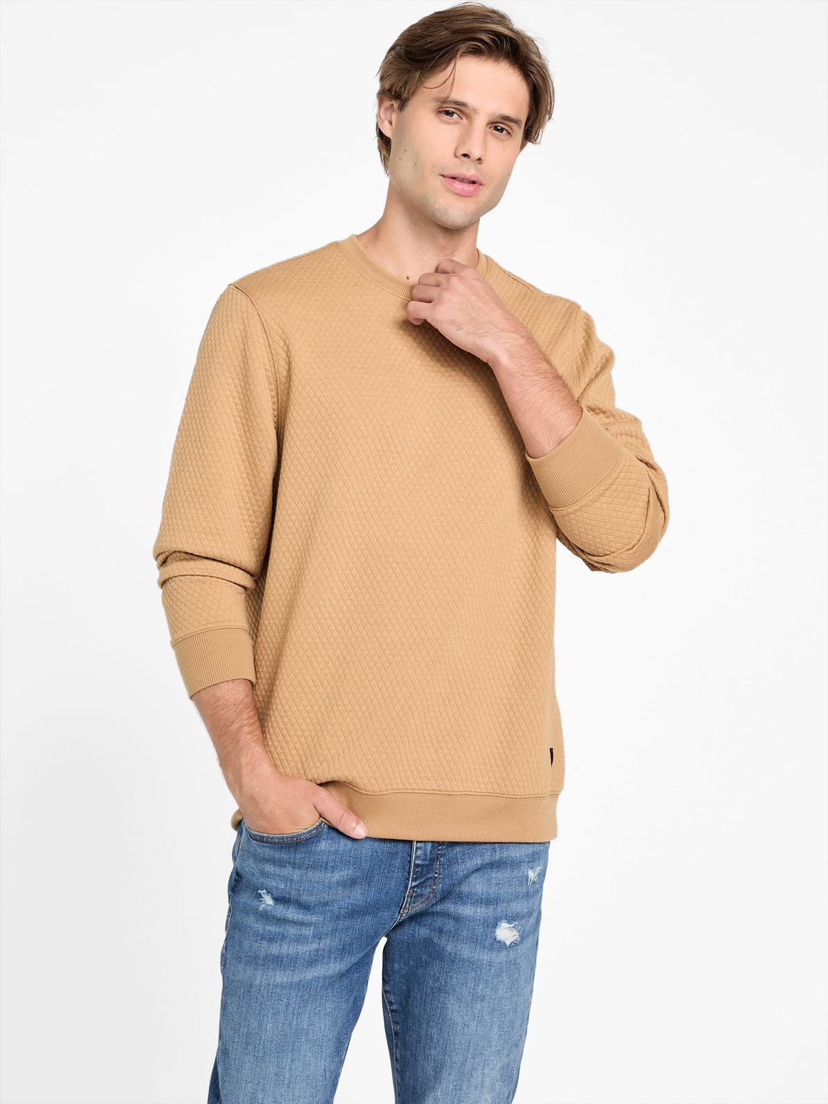 Suéter con cuello redondo