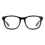 Gucci Gafas Cuadradas Marco Completo, Marco Negro Brillante y Lentes Demo Transparentes Gg1344O001