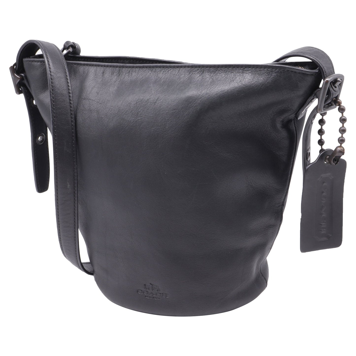 Bolso de viaje de cuero color negro