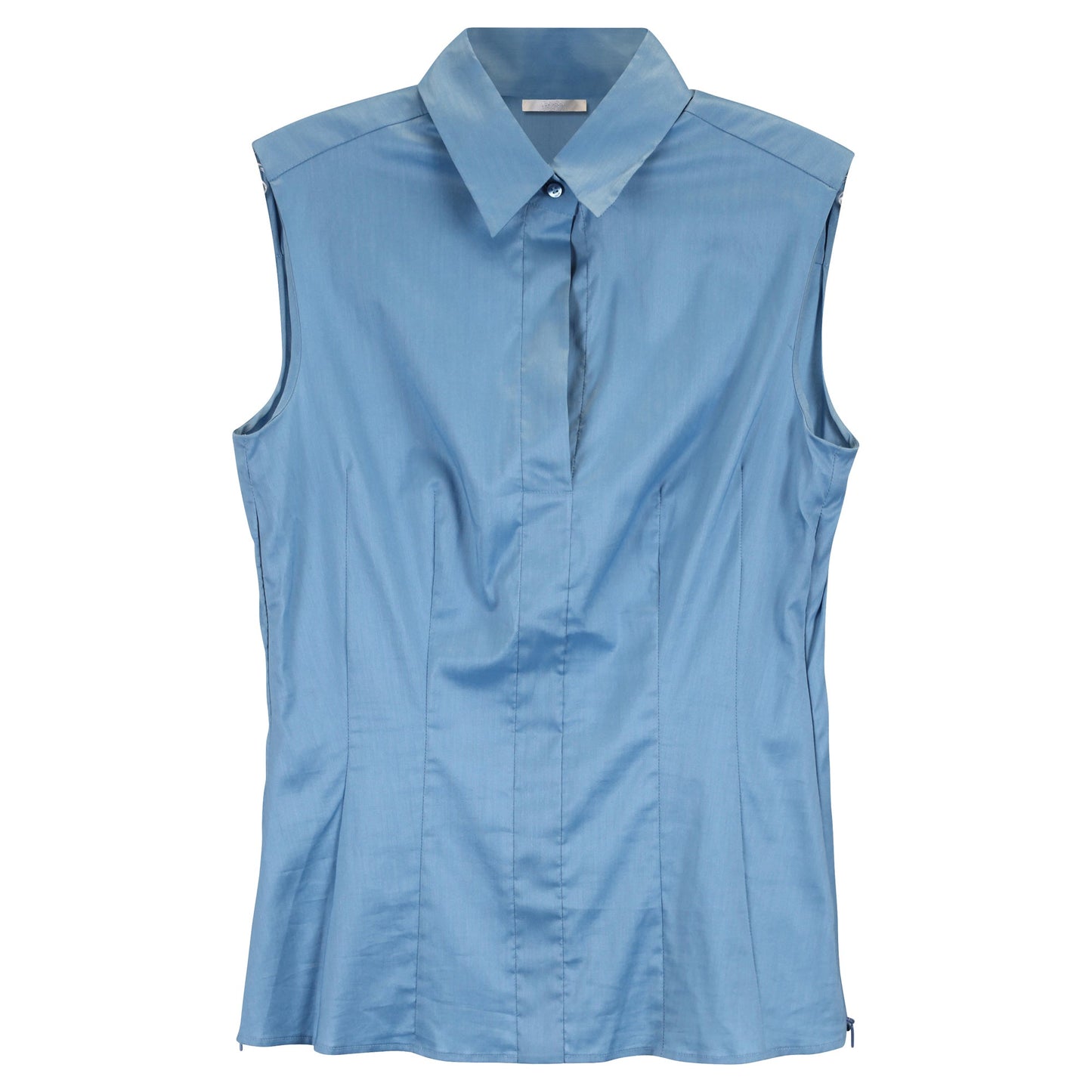 Top de algodón sin mangas color azul
