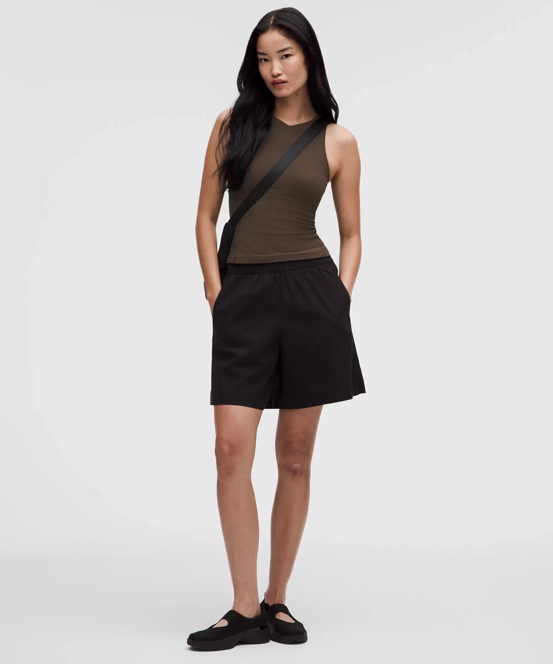 Camiseta sin mangas con cuello en V