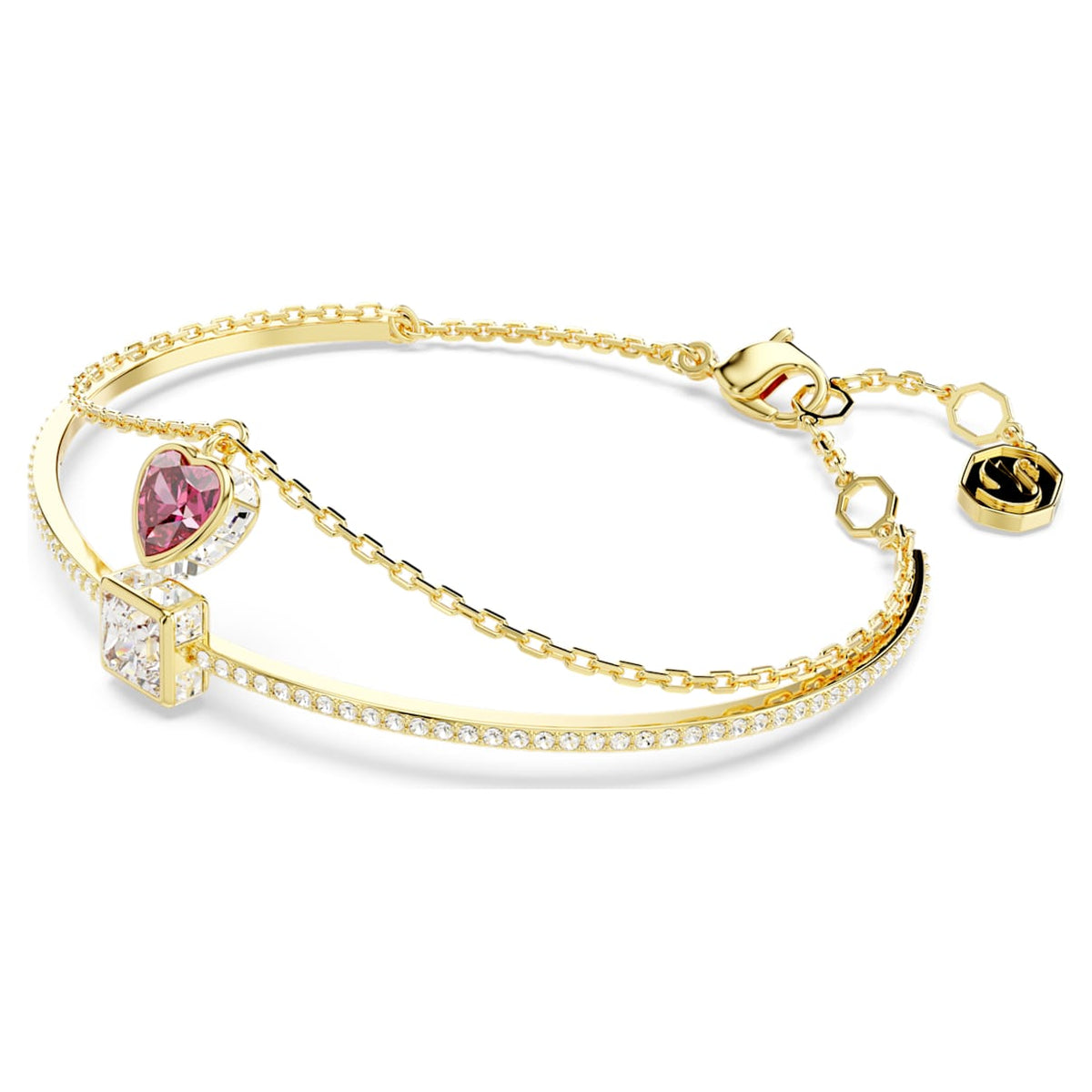 Pulsera color rojo y dorado