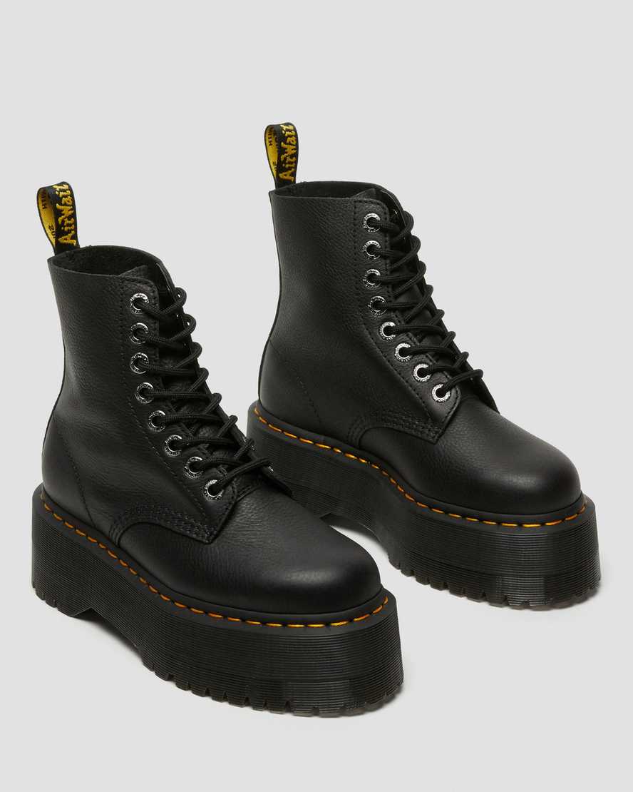 Botas de cuero con plataforma