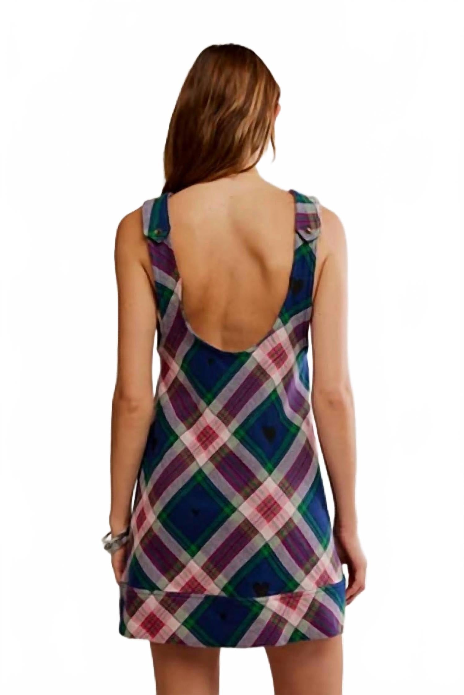 Vestido de mujer corto a cuadros