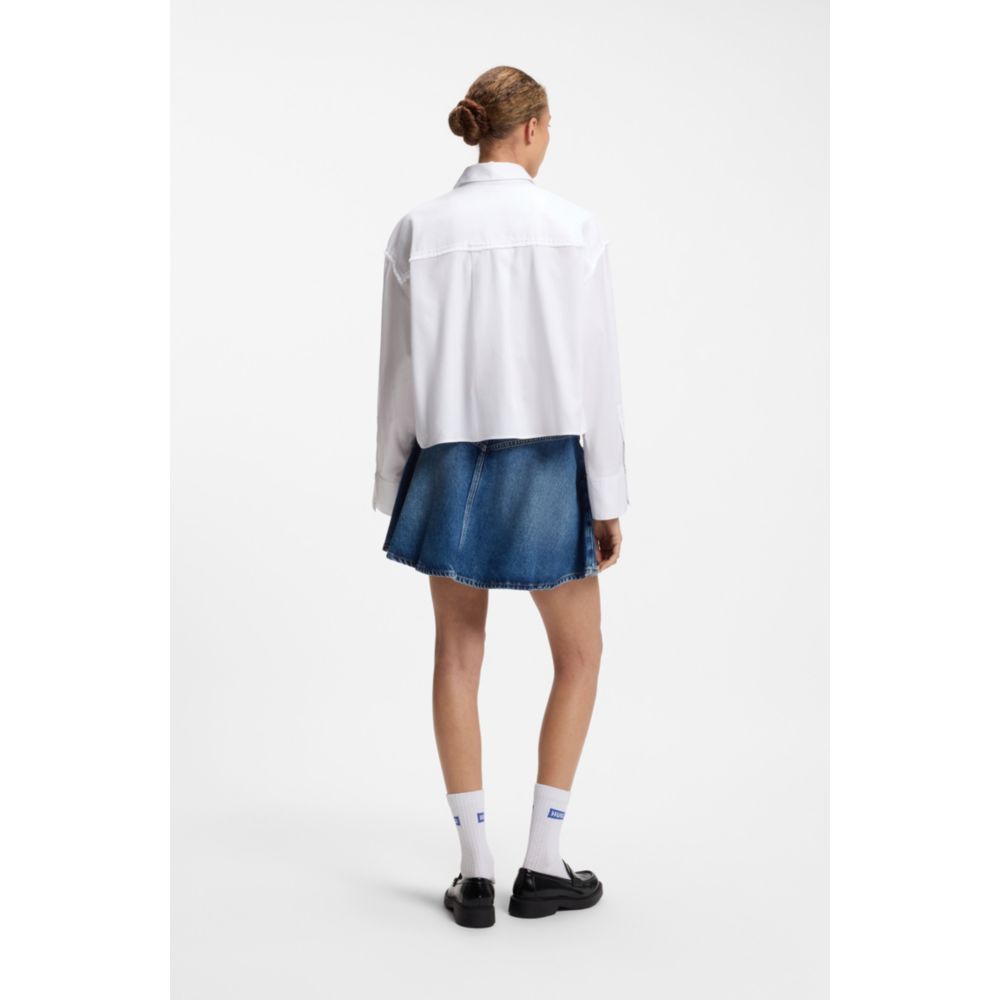 Camisa de algodón de corte amplio