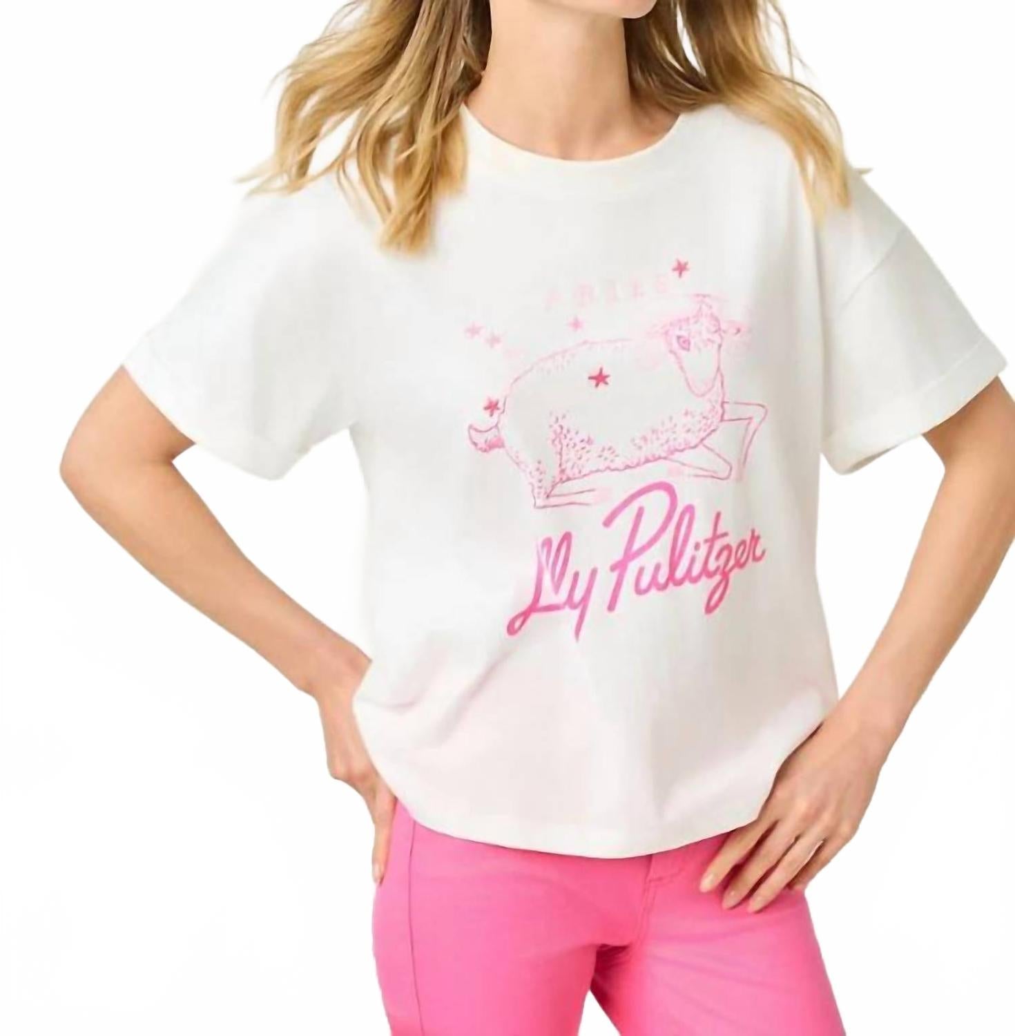 Top color blanco y rosado