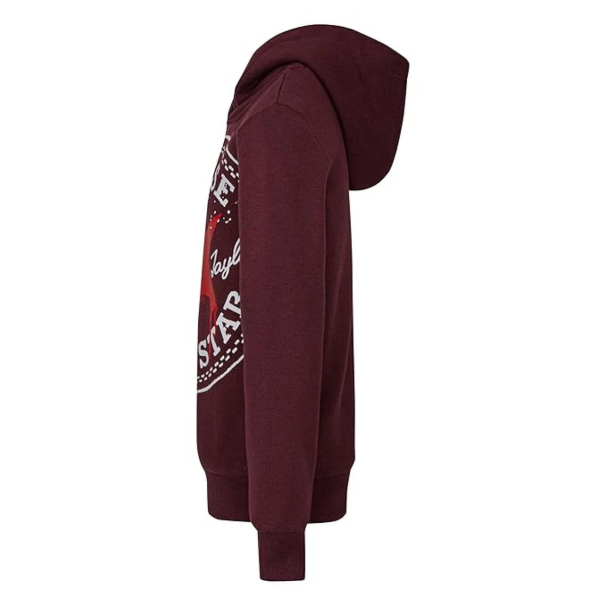 Buzo con capucha para niño de manga larga con estampado color rojo