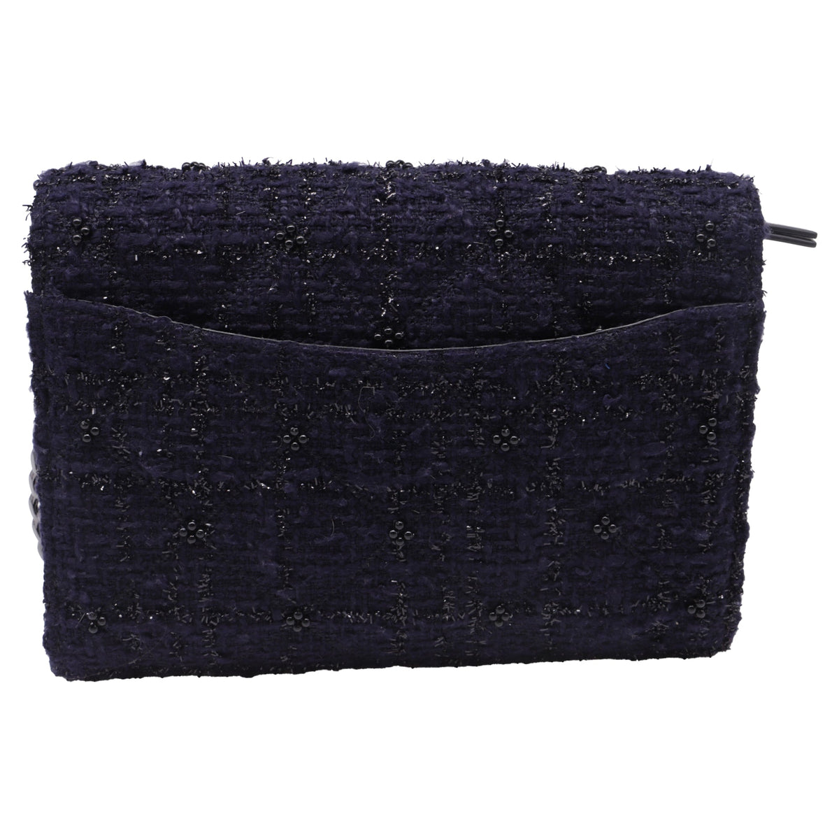 Bolso de hombro de lana color azul marino