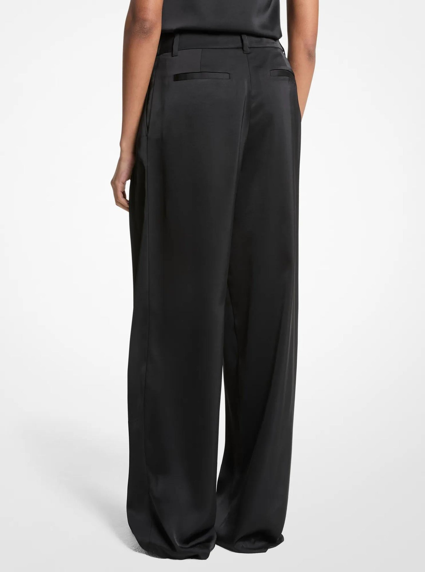 Pantalón de satén de pierna ancha