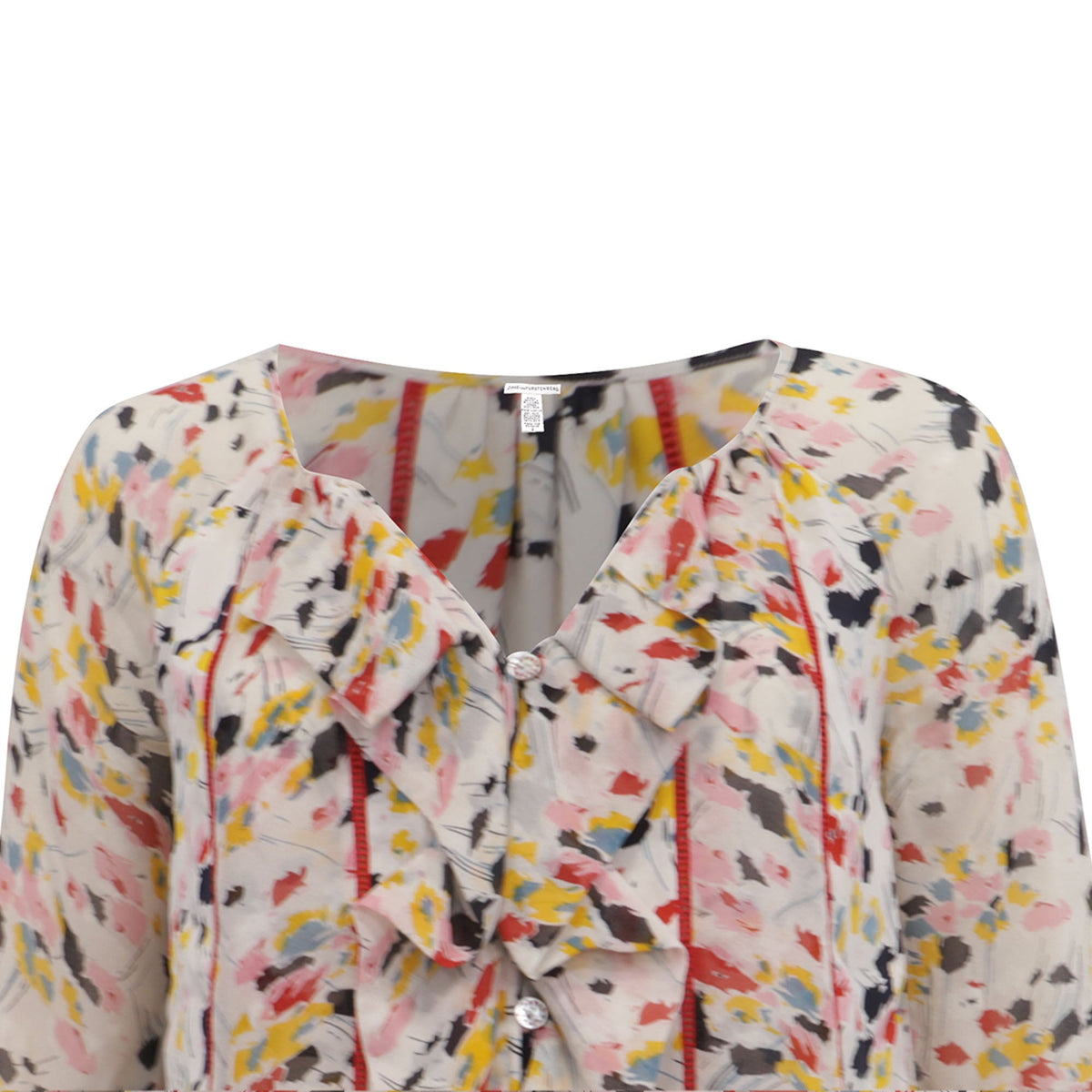 Blusa de seda multicolor