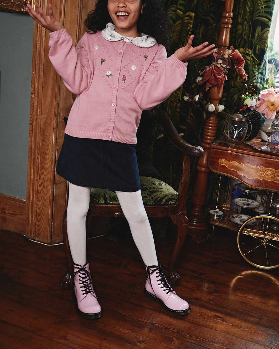 Botas infantil de cuero con cordones