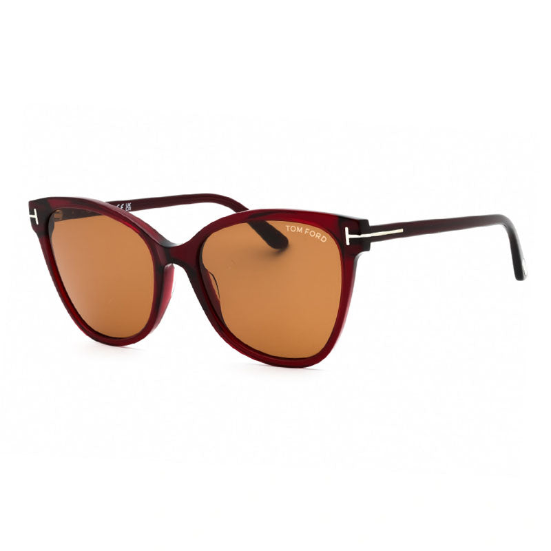 Gafas color café y rojo