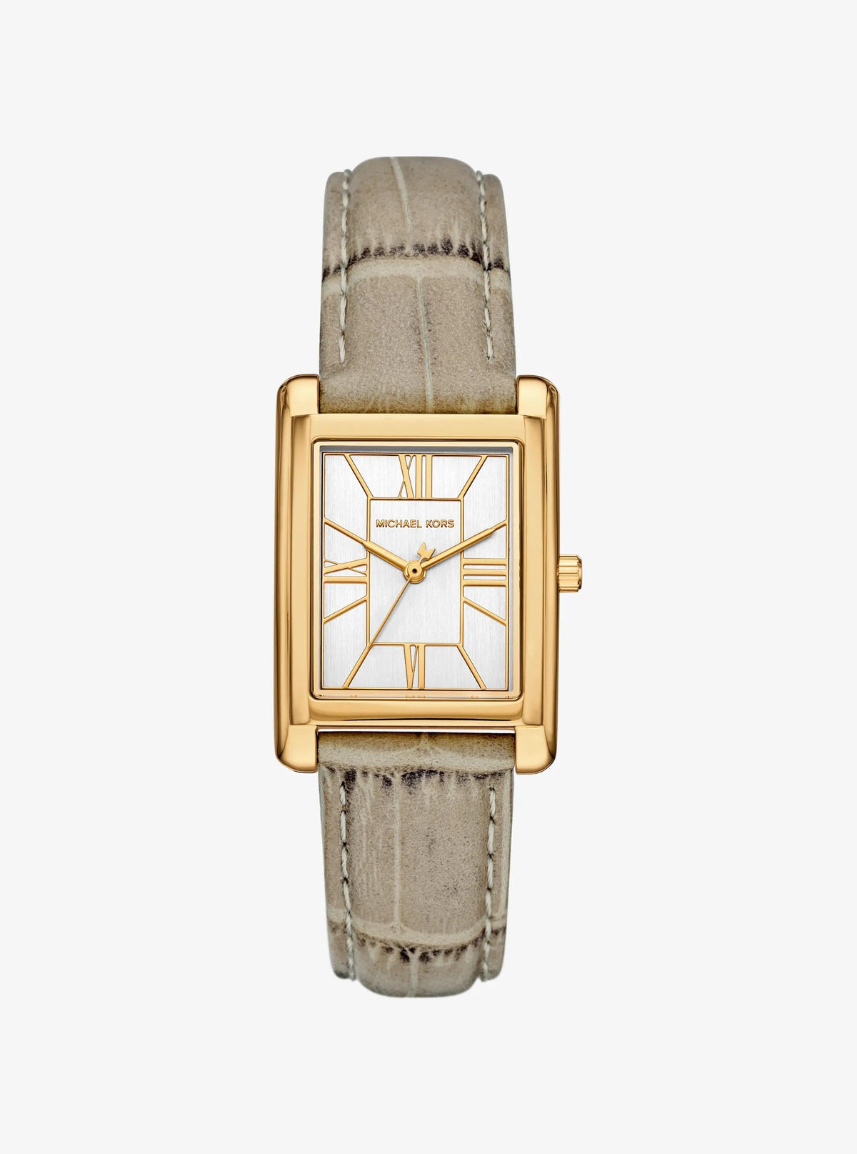 Reloj de cuero color dorado