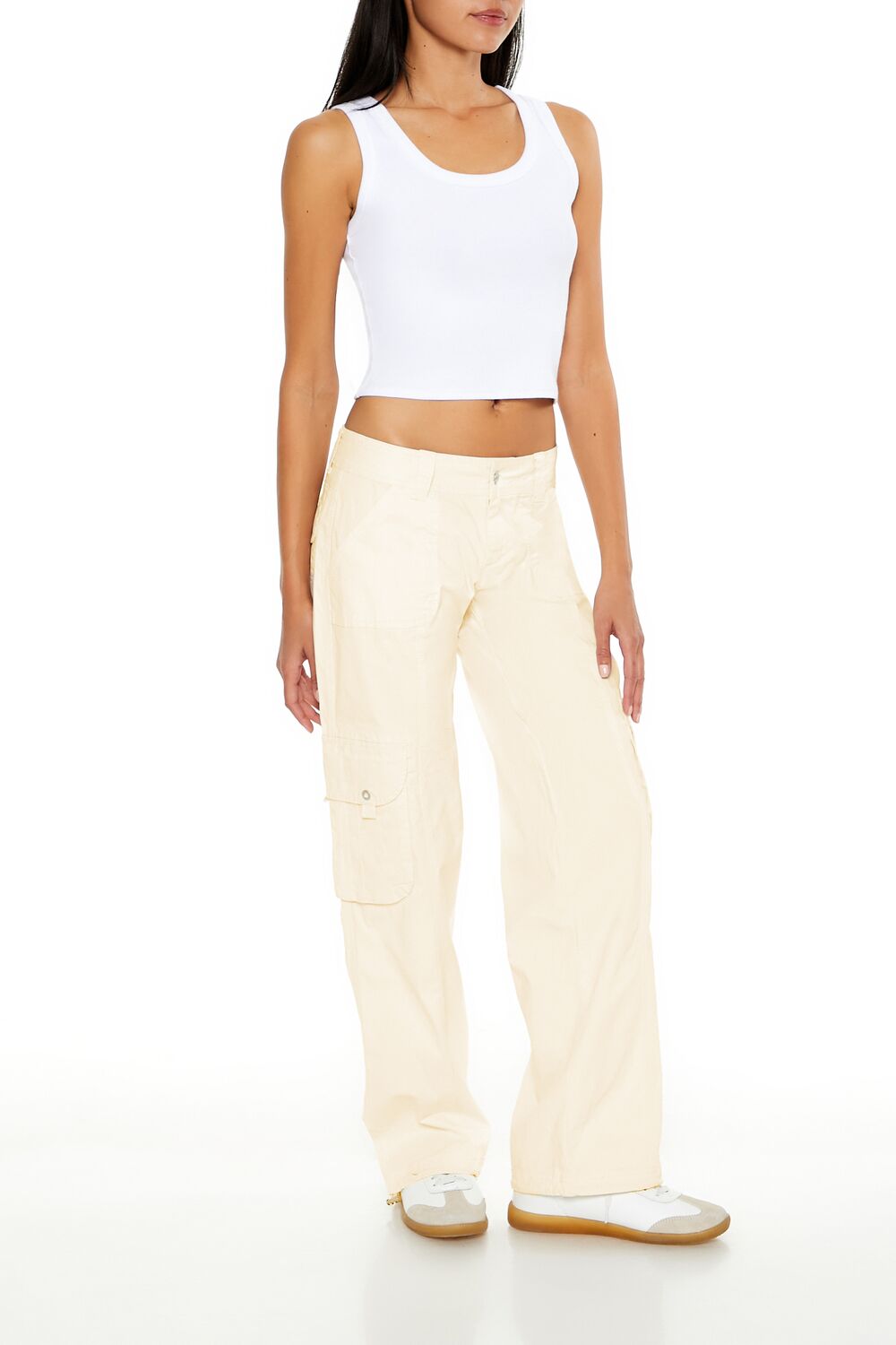 Pantalón de corte recto de tiro bajo
