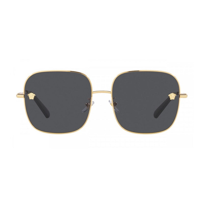 Gafas color gris oscuro y dorado