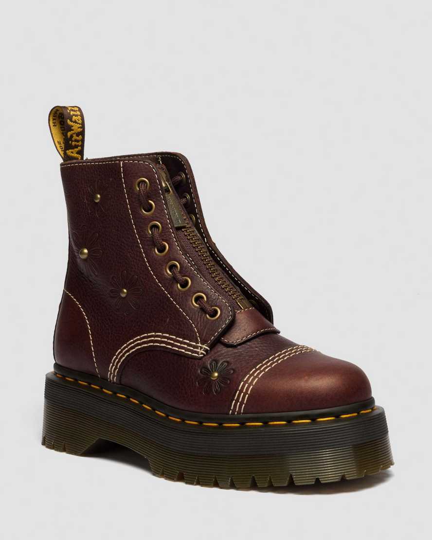 Botas de cuero con plataforma