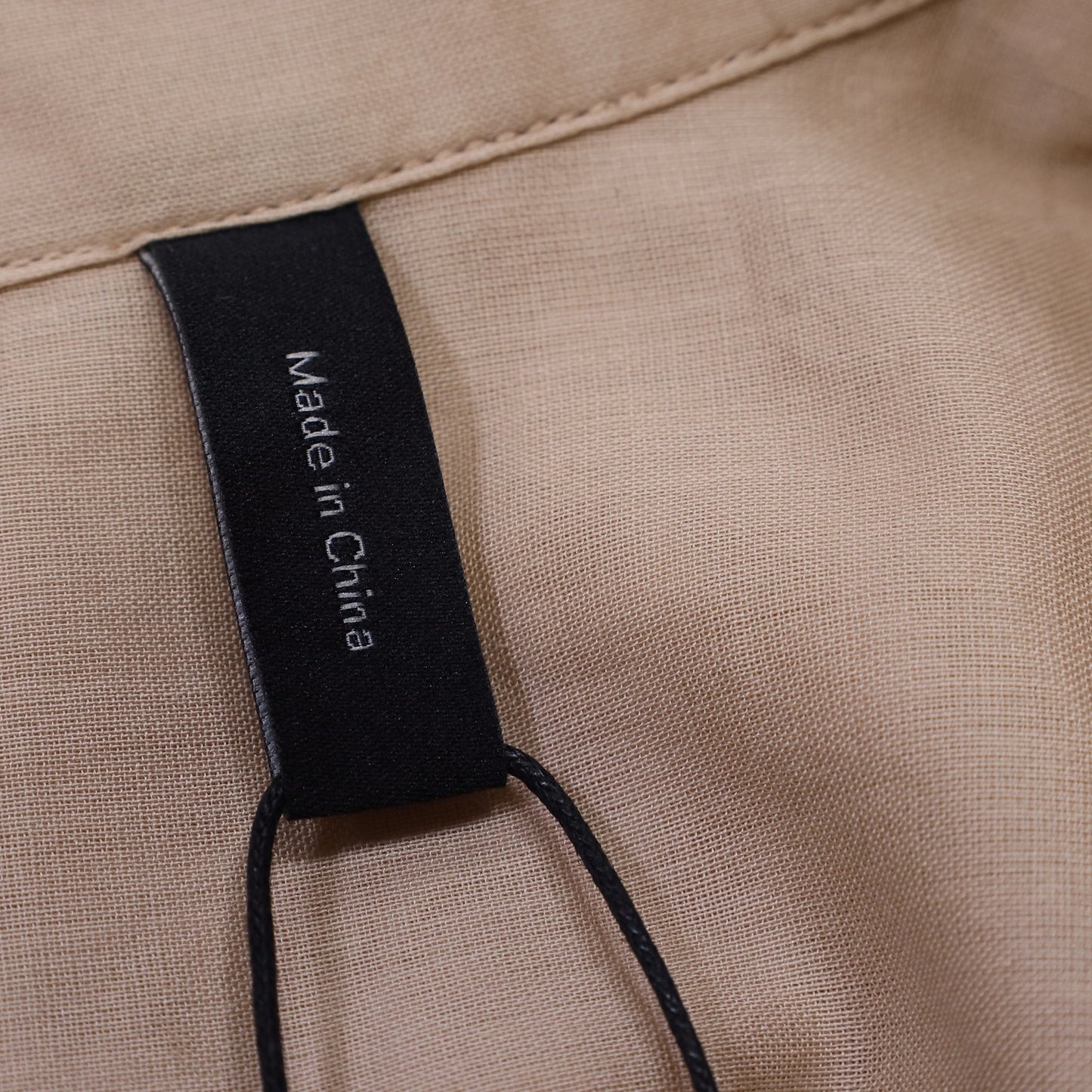Camisa de algodón color beige