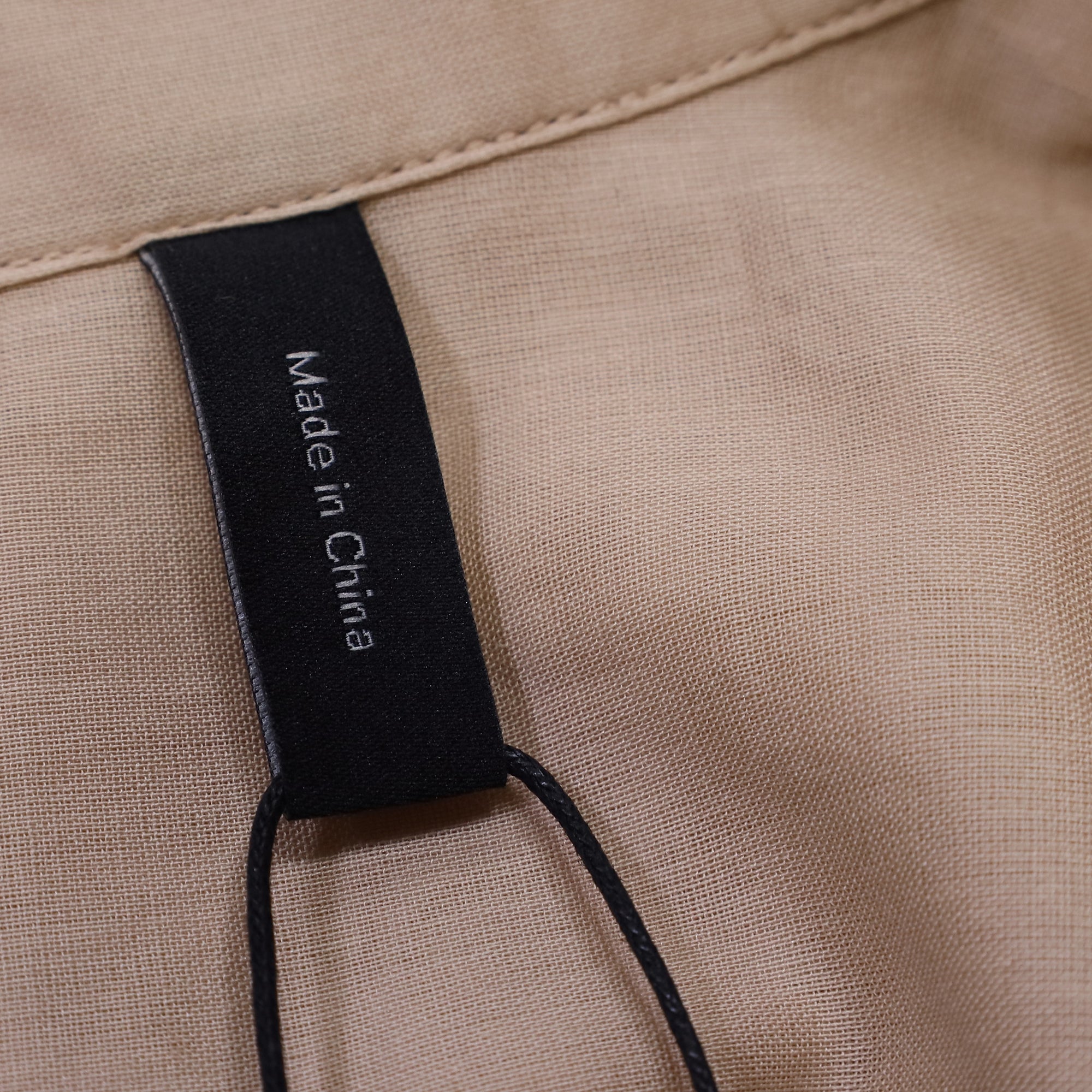 Camisa de algodón color beige