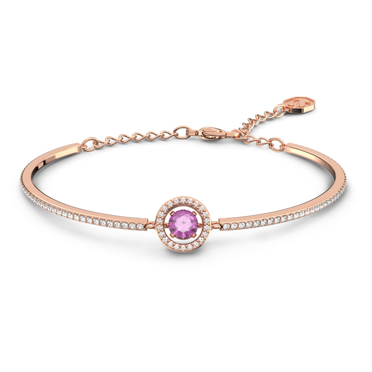 Pulsera color oro rosa y violeta
