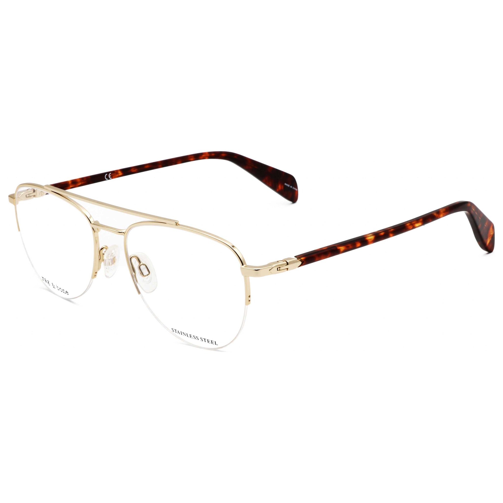 Montura para gafas de hombre 54 mm color dorado