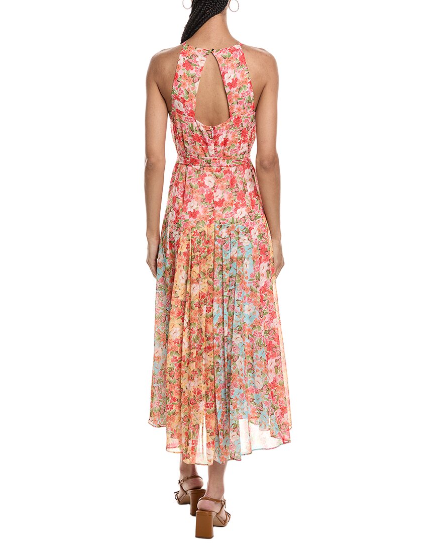 Vestido midi sin mangas con estampado