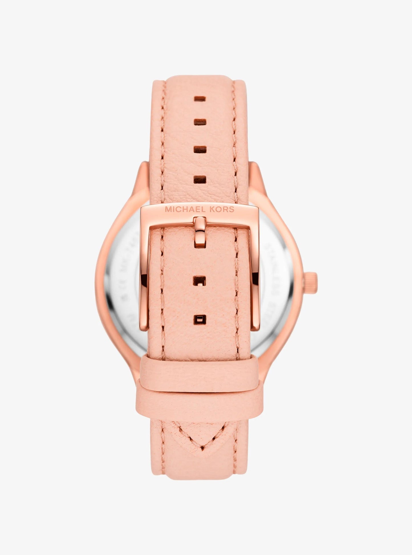Reloj de cuero color oro rosa