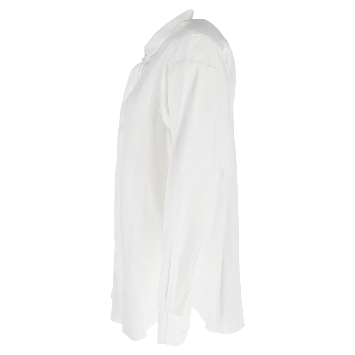 Camisa de algodón de manga larga color blanco