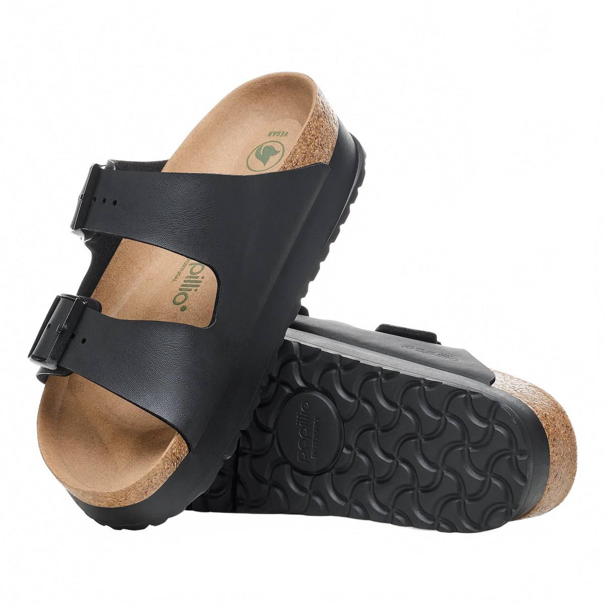 Sandalias unisex con plataforma color negro