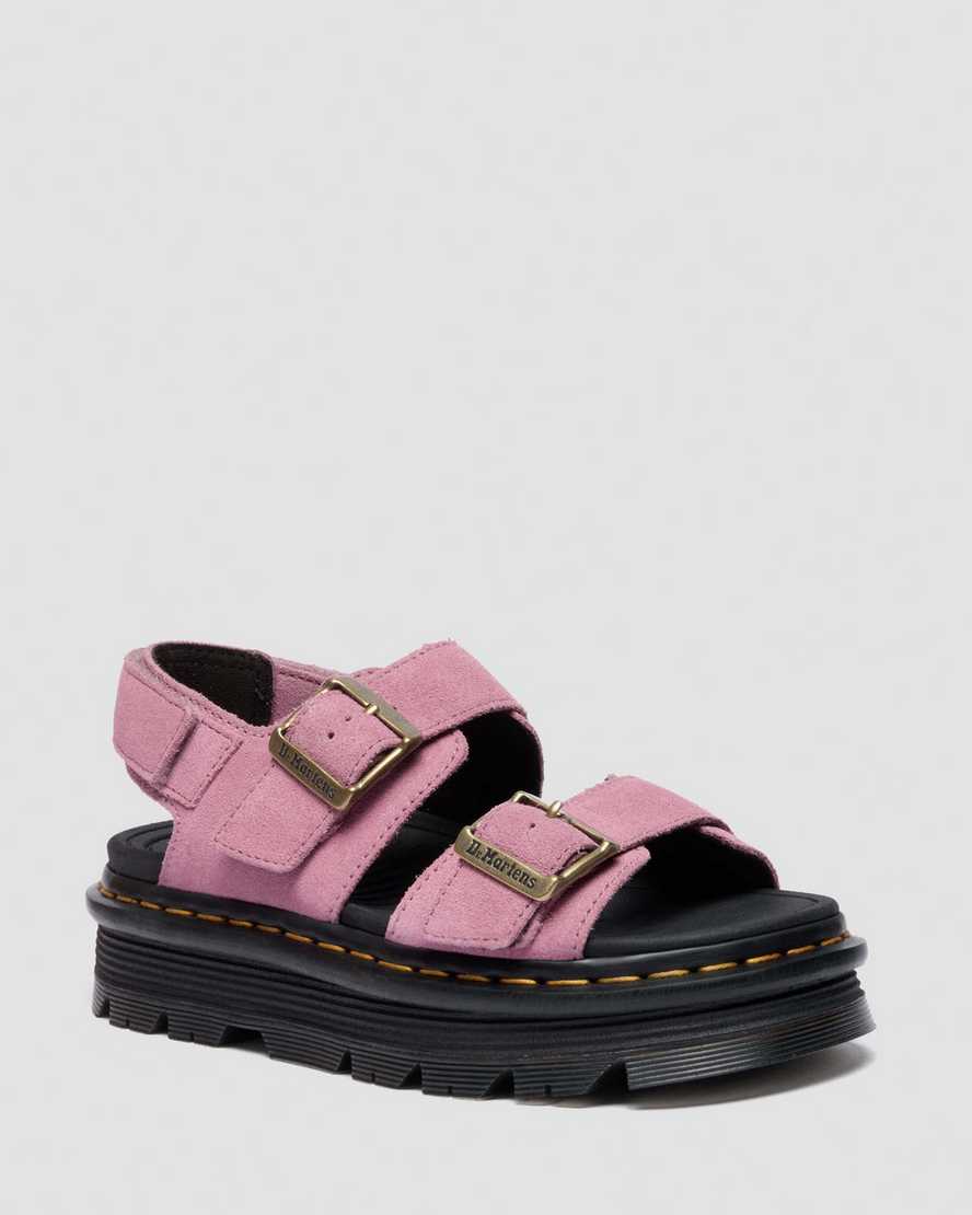Sandalias de gamuza con plataforma