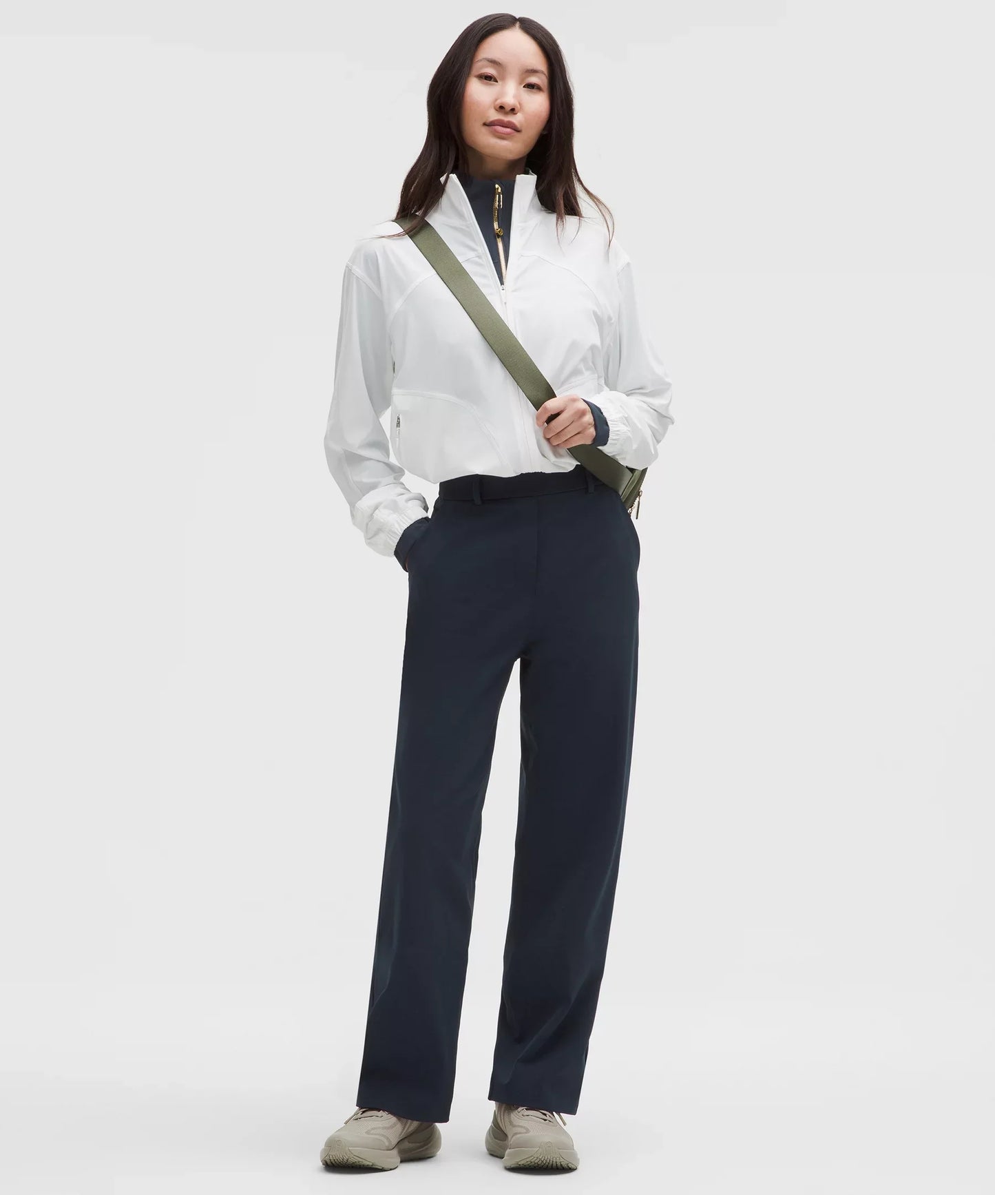 Pantalón de corte recto de tiro alto