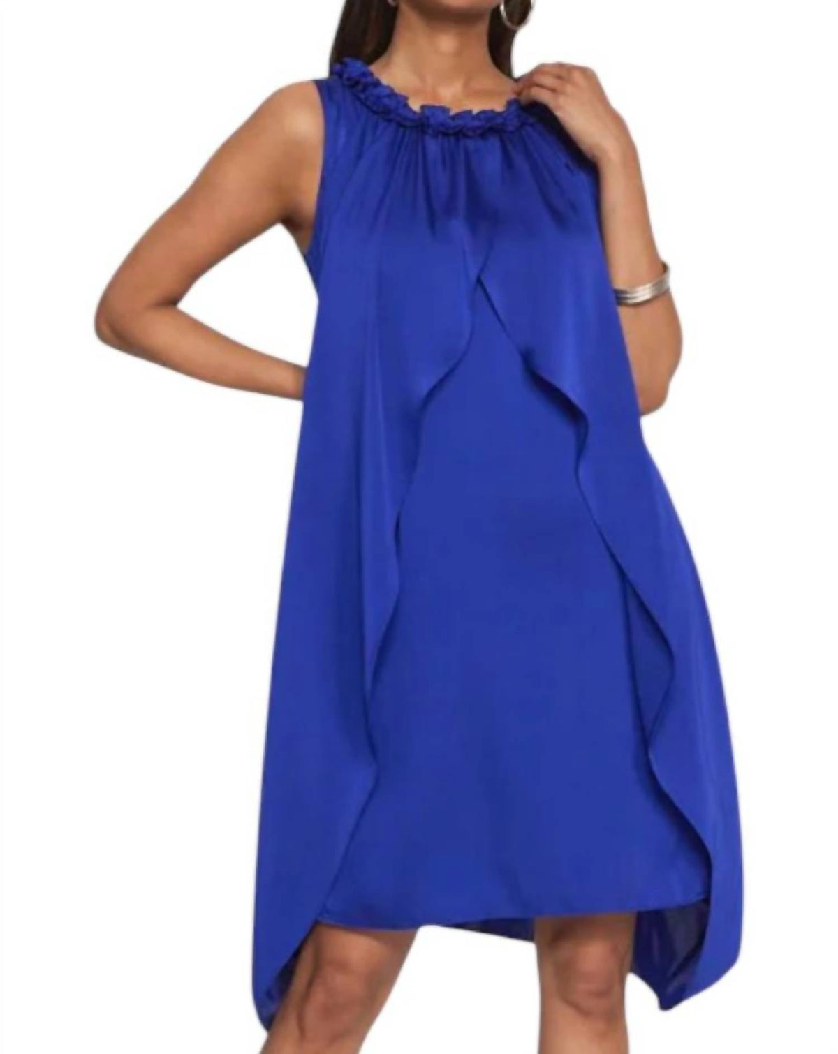 Vestido sin mangas color azul