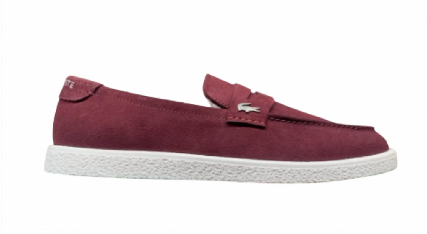 Mocasines de hombre color blanco y vinotinto