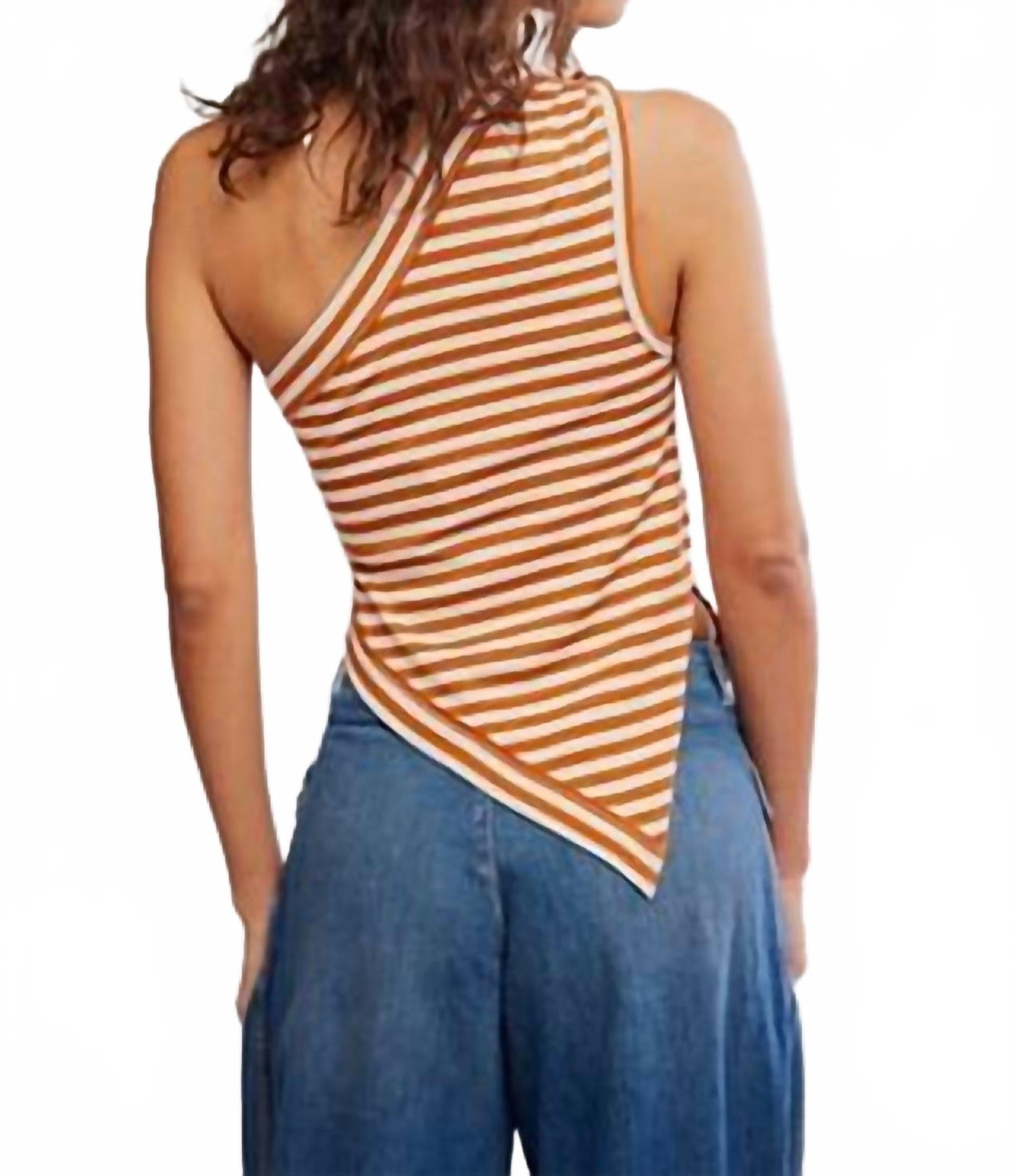 Camiseta sin mangas a rayas