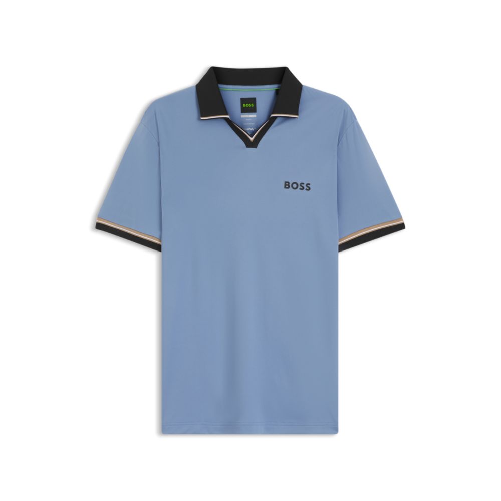 Polo de corte ajustado a rayas