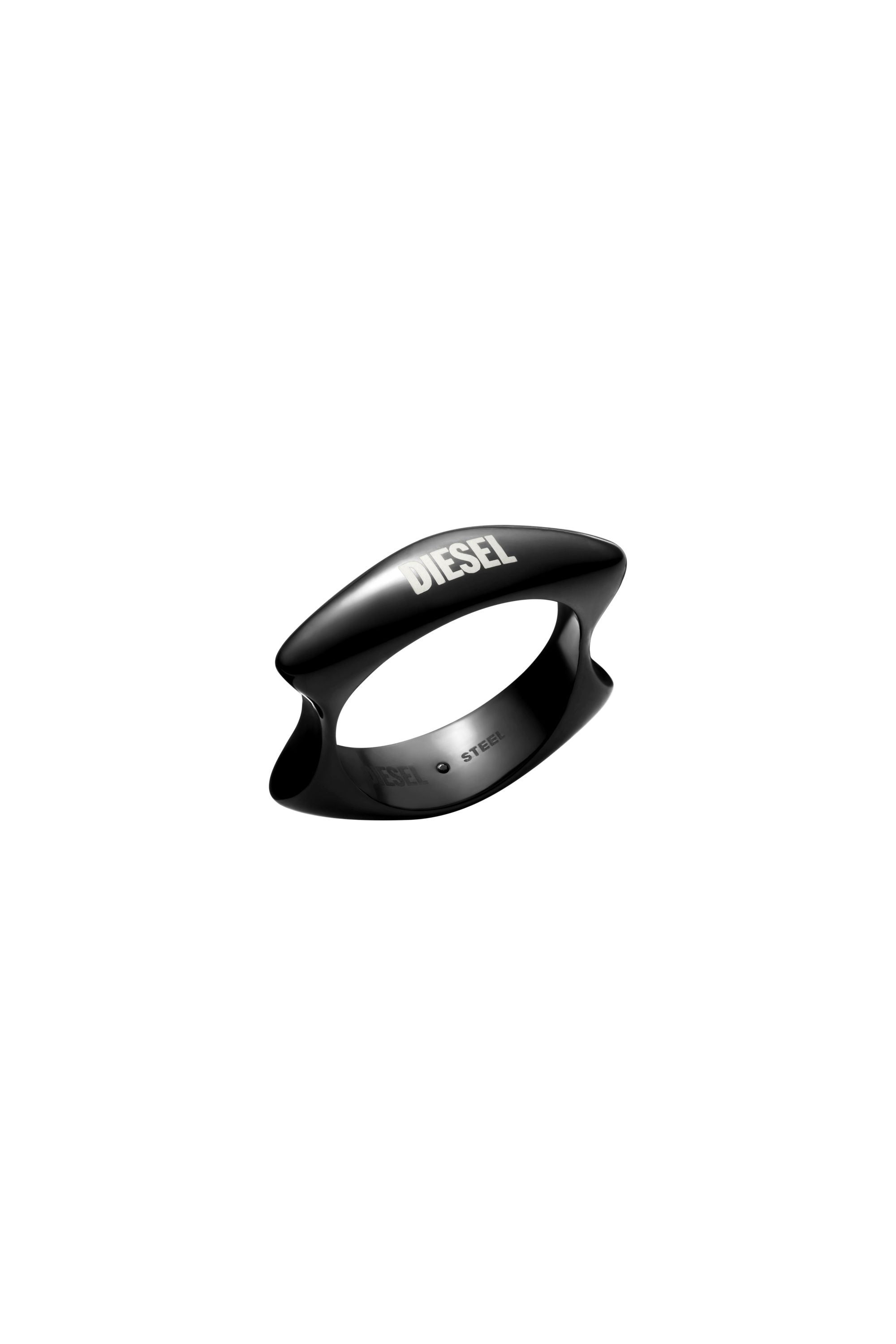 Anillo de acero inoxidable color negro