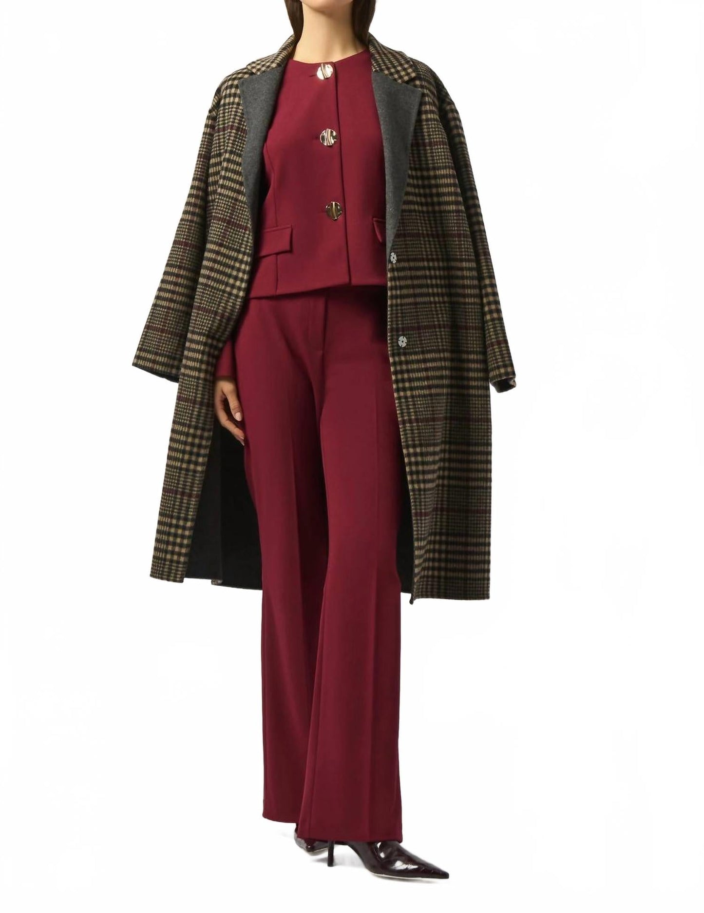 Abrigo de mezcla de lana