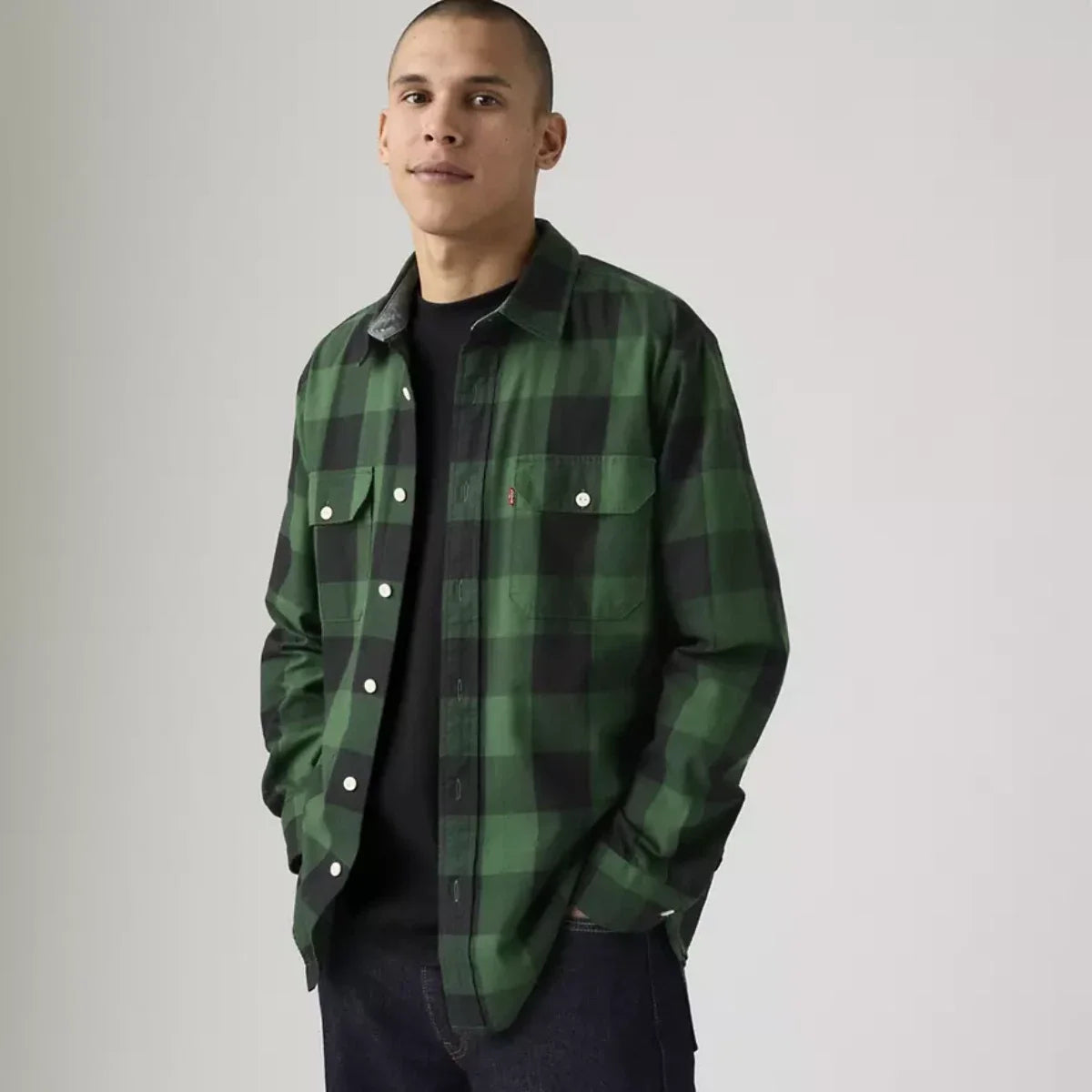 Sobrecamisa de hombre color verde