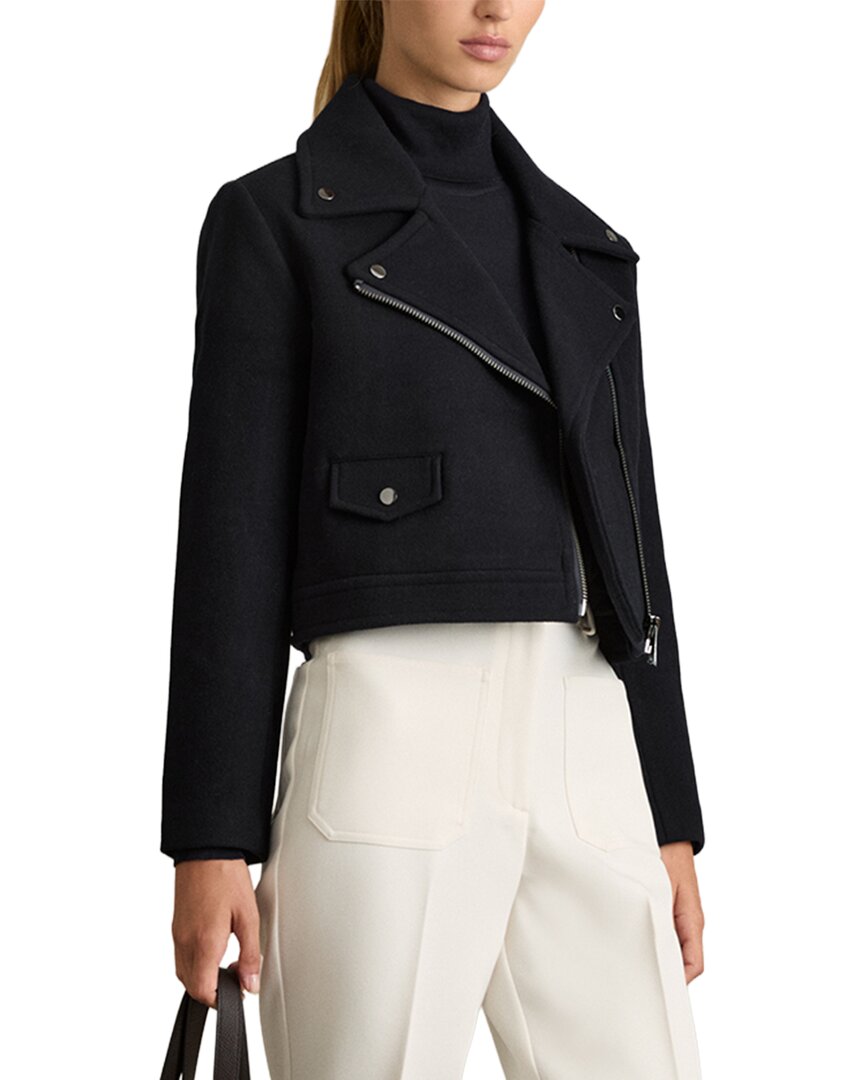Reiss Arlow Biker Corta Mezcla de Lana